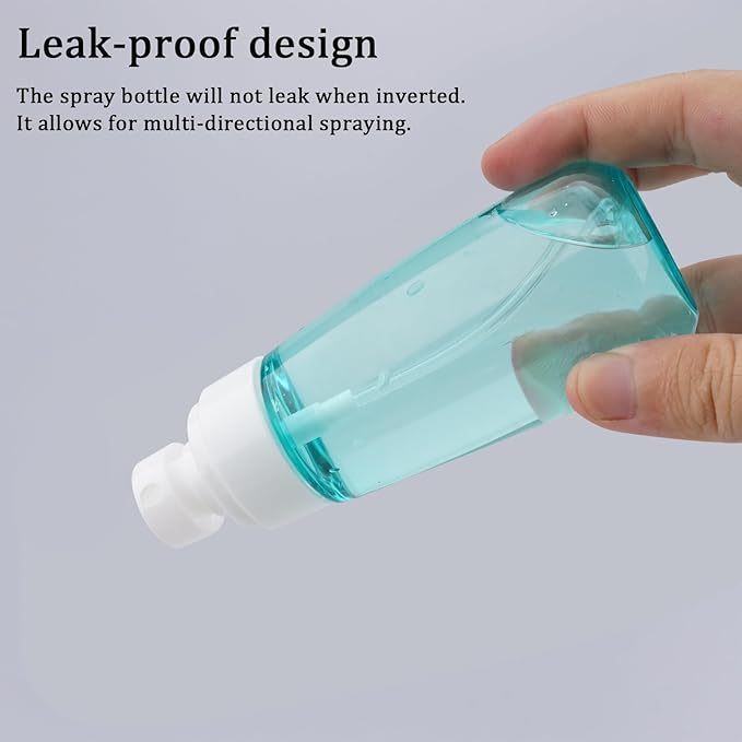 Cosywell Spray Bottle for Hair TSA Approved 3.4oz 100ml 3 Pack Leak Proof Travel Spray Bottle Empty Refillable Small Spray Bottles for Perfume Essential Oils Toners Rose Water Cosmetics (3Green)
