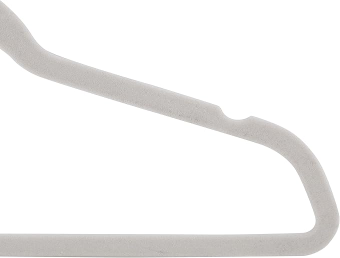Laura Ashley 25 Pack Slim Velvet Hangers| Durable | Strong Plastic | Slim | Keeps Shape | Closet Organization | White | Holds 10lbs | Holds Shape