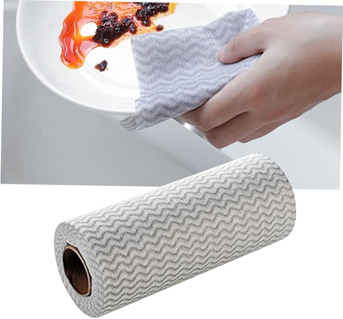 Luxshiny Microfiber Cloths Cleaning 50pcs/roll Dishcloth Dishwashing Rag Washcloths Kitchen Microfiber Towels Kitchen Dish Cloths Random Color