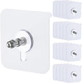 Uniclife 20 Pcs Self Adhesive Picture Hooks, 26.5 lbs Load No Drill Screw Stickers Heavy Duty Picture Hangers Without Nails, 16 mm No Nails Wall Hooks for Hanging, Sticky Hook for Bathroom Kitchen