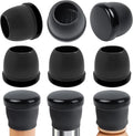 Ezprotekt Chair Sliders for Carpet, 8 Pcs Round Chair Glides for Carpet, Carpet Furniture Sliders Pads, Carpet Stool Leg Protectors Caps, Furniture Glides Quickly Black (XL Fit: 1-2/5" to 1-13/20")