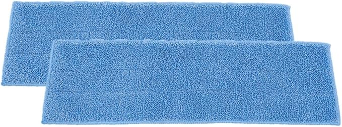 Superio Microfiber Mop Replacement Head, 16 inch Damp Mop Pad Refill for Miracle Mop Dusting and Spray Mop, attaches to Velcro mop(Blue, 2-Pack)