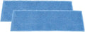Superio Microfiber Mop Replacement Head, 16 inch Damp Mop Pad Refill for Miracle Mop Dusting and Spray Mop, attaches to Velcro mop(Blue, 2-Pack)