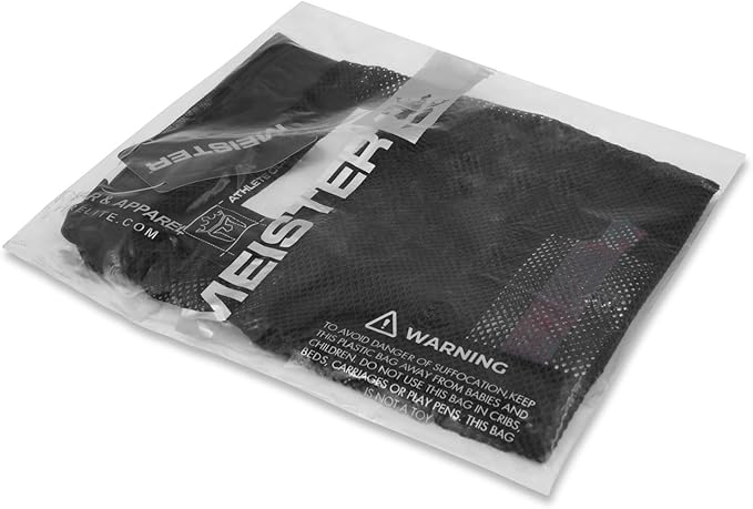 Meister Athlete Wash Bag - Mesh Sports Laundry Bag w/Zipper Lock - Black
