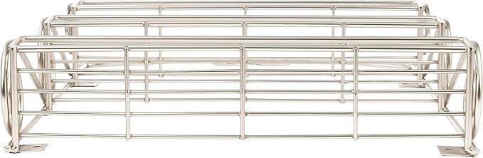 FitWell Scroll Wall Mount Spice Rack, 3-Tier, Traditional Spice Rack Cabinet & Kitchen, Beauty & Nail Polish Organizer for Bathroom, Scroll Wall-Mounted (Satin Nickel)