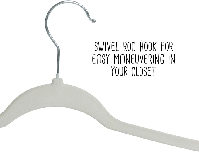 Honey-Can-Do 35-Pack Slim-Profile Non-Slip Velvet Hangers, White HNG-09737 White