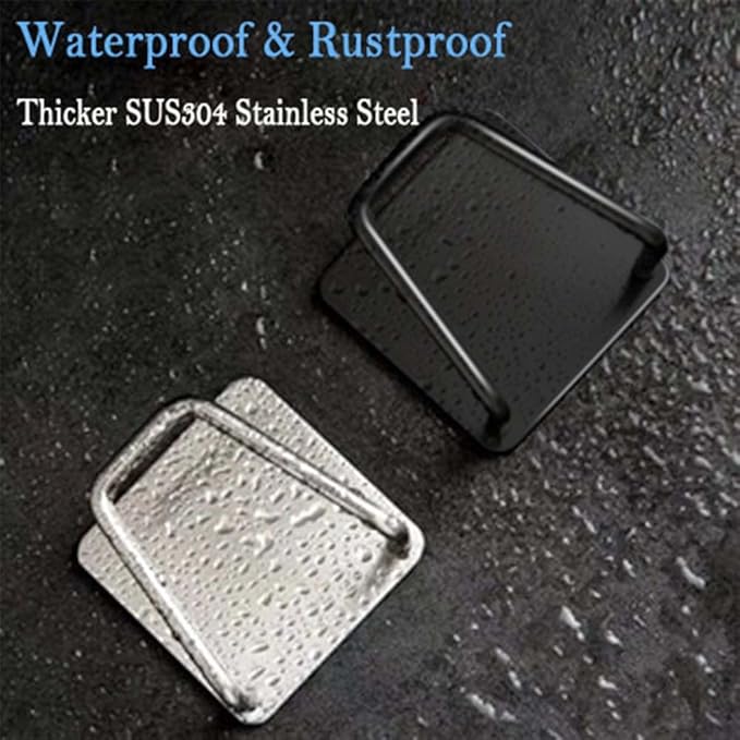 ESINAM 2Pcs Sponge Holders for Kitchen Sink, Strong Adhesive Small Sponge Holder, Premium Rustproof & Waterproof Kitchen Sink Caddy - Minimal Size - SUS304 Stainless Steel