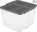 2-Pack 108Qt Storage Bins with Lids - Durable Clear Plastic Containers with Locking Lids, Great for Bathrooms, Storage Rooms, Offices & Closets, Stackable for Efficient Organization