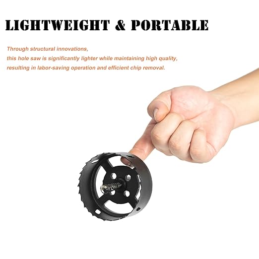 3-1/8 Hole Saw for Recessed Lights, 3.1 Inch Hole Cutter with Dust Bowl Catcher for Led Recessed Lighting 3 Inch and Wood Metal Drywall, Bi-Metal Construction, Black