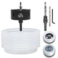 3-1/8 Hole Saw for Recessed Lights, 3.1 Inch Hole Cutter with Dust Bowl Catcher for Led Recessed Lighting 3 Inch and Wood Metal Drywall, Bi-Metal Construction, Black