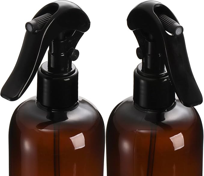 Bekith 12 Pack Plastic Spray Bottles with Black Fine Mist Sprayers, 16oz Refillable Spray Container for Cleaning Solutions, Plants, Hair