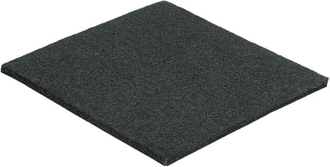 uxcell Felt Furniture Pads, 1Pcs 7.87" x 7.87" Adhesive Backed Felt Non-Slip Anti-Scratch Chair Leg Protectors for Protecting Hardwood Floor, Black