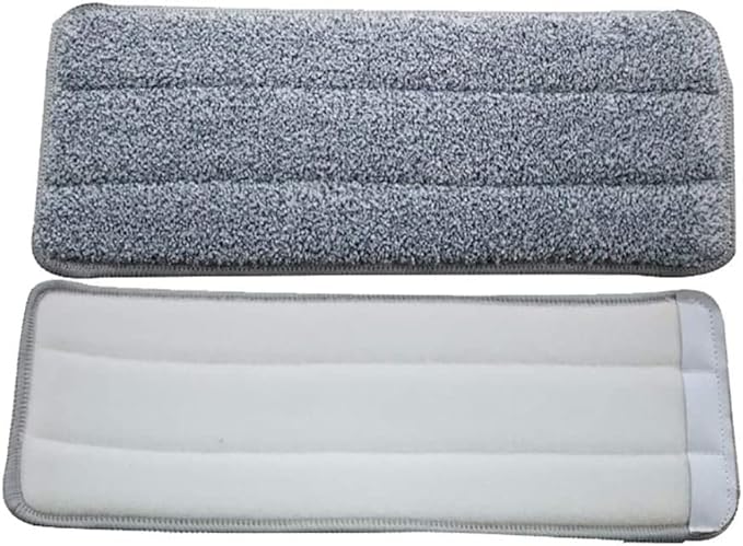 Generic Reusable Mop Pads, 12.6"" X 4.7"" Flat Mop Pads, 5/10 Pack Floor Mop Pads Refills Wet Mop Pads, Washable & Reusable Cloth Mop Head Replacements Microfiber Mop Cleaning Pads (10PC)