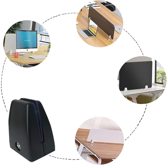 20 PCS Office Desk Partition Support Bracket,Desk Divider Clamp Brackets Shelf Clip Clamp Holder Screen Clip Holders,Desk Privacy Screen Clips Clamps Sneeze Guard Bracket Support 0-1/2" Panel