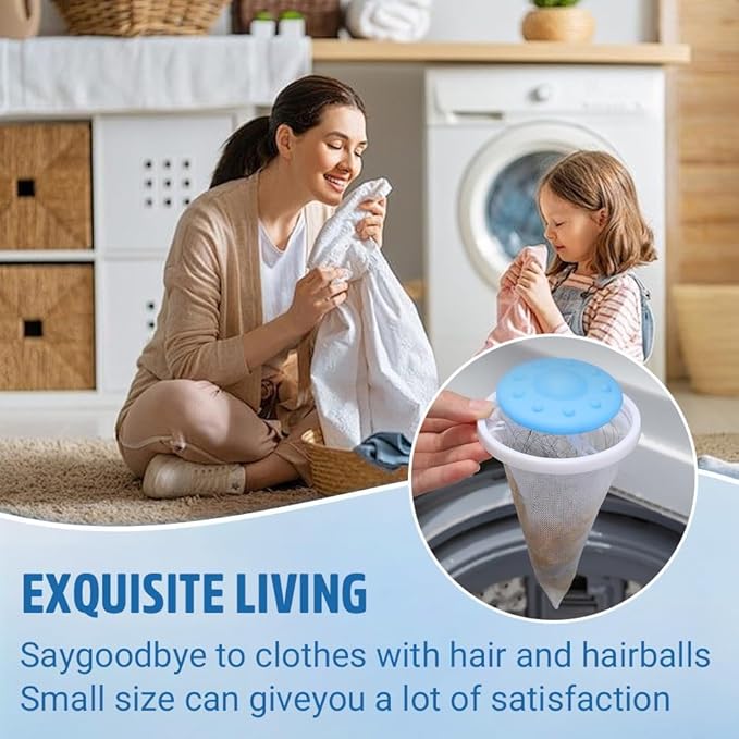 2025 New Upgrade Floating Hair Filtering Mesh Removal, Lint Catcher for Washing Machine, Pet Hair Catcher for Washing Machine, Hair Catcher Washer Machine for Cat Dog