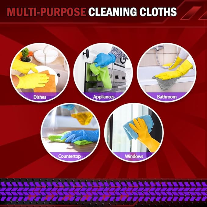 AIDEA Microfiber Cleaning Cloth 150 Pack, Microfiber Towels for Cars, Soft & Absorbent Cleaning Rags, Premium Lint Free Shop Towels for House, Kitchen, Car, 12inx16in