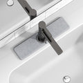 15.8" x 4" Stone Faucet Mat for Kitchen Sink, Quick Drying Diatomite Sink Tray, Faucet Sink Splash Guard for Prevents Moisture Buildup (Light Gray)