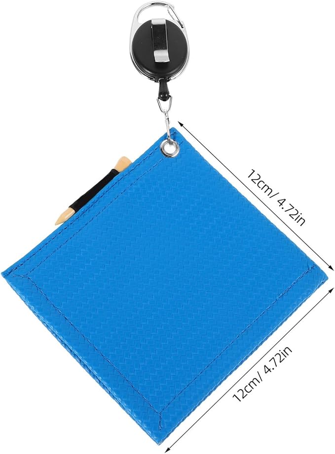 Kisangel Retractable Golf Towel with Carabiner Clip Small Blue Microfiber Cloth for Cleaning Golf Clubs and Balls Suitable for Men and Women Use