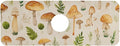 Kitchen Sink Splash Guard 1 PC 14.7 Inch Sink Faucet Mat Splash Guard for Bathroom Countertop Water Absorbent Foldable Cuttable Soft Washable Watercolor Mushrooms Beige
