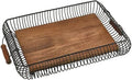Gourmet Basics by Mikasa Westfield Rectangular Kitchen Centerpiece Storage Basket Tray, 16 Inch