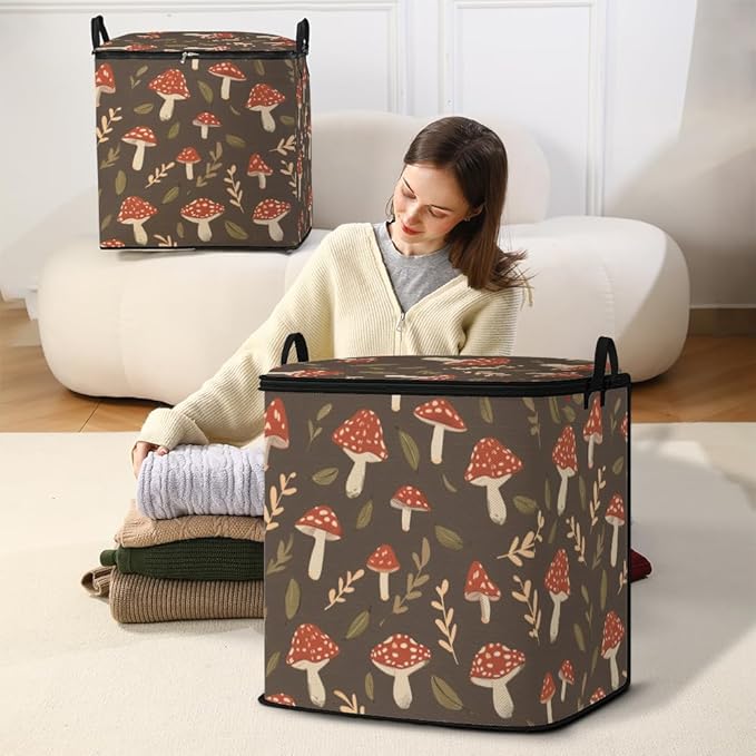 2pcs closet organizers and storage under bed,clothing blanket sweater sheet bedding comforter duvet quilt pillow toy storage bags with lids,dorm room essentials for containers 95L