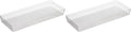 Oggi Clear Drawer Organizer - 6" X 15" - Ideal for Organizing Kitchen Drawers, Office, Desk, Silverware, Kitchen Utensils, Cosmetics and Bathrooms (Pack of 2)