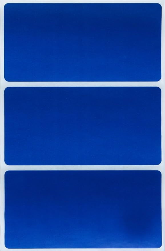 Royal Green Rectangular Stickers Color-Coding Labels for Organizing, Moving, and Storage Boxes 4" x 2" Stickers to Write On Name Tags, 150-Pack (Blue)