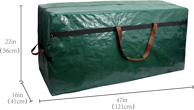 Christmas Tree Storage Bag -7FT/6FT Small Waterproof Tearproof with 4 Handles Easy to Transport/Organize Green 2 pack