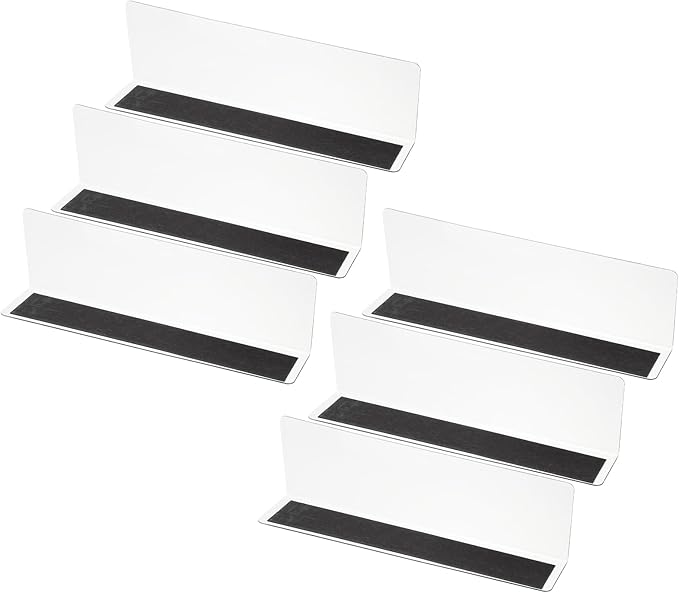 PATIKIL 12 Pack Shelf Dividers for Closet Organization, 7.9x1.18x2.4 Acrylic Magnetic Closets Separator Kitchen Cabinet Shelves Under Bed Blocker for Bedroom Kitchen Office, Clear
