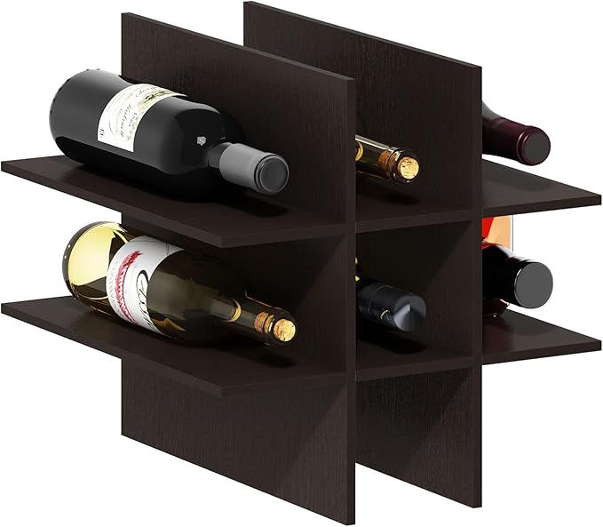 Furinno Cubicle Cube Insert, 9-Compartment Cube Organizer, Shelf Dividers, Fits into Furinno Extra Thick Cubes, for Organizers and Storage, Black Oak (Does not fit IKEA Kallax Shelving)