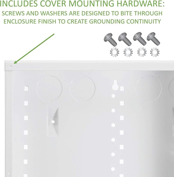 Legrand - OnQ 28 Inch Cable Management, In-Wall 20-Gauge Media Box, Structured Wiring Enclosure with 2.5 Inch Openings for Wires, Includes Cover Mounting Hardware, White, EN2800