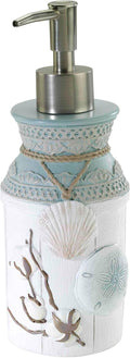 Avanti Linens - Lotion Pump/Soap Dispenser, Countertop Accessories, Farmhouse Chic Bathroom Decor (Farmhoue Shell Collection)