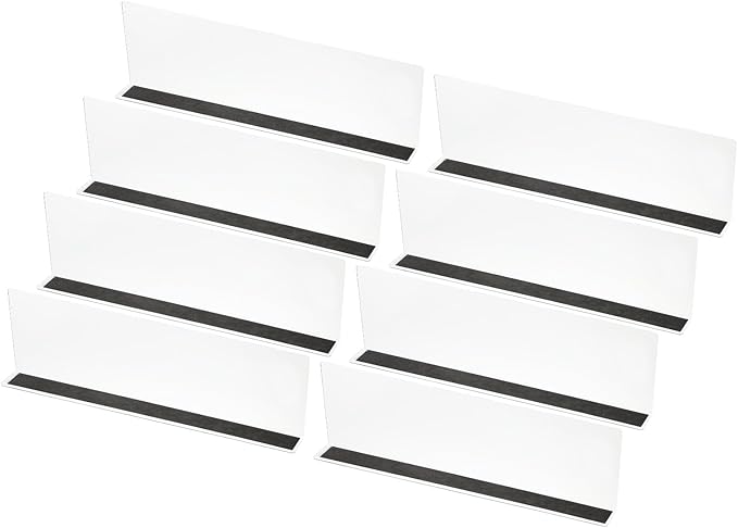 PATIKIL 8 Pack Shelf Dividers for Closet Organization, 15.8x1.6x4.8 Acrylic Magnetic Closets Separator Kitchen Cabinet Shelves Under Bed Blocker for Bedroom Kitchen Office, Clear