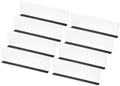PATIKIL 8 Pack Shelf Dividers for Closet Organization, 15.8x1.6x4.8 Acrylic Magnetic Closets Separator Kitchen Cabinet Shelves Under Bed Blocker for Bedroom Kitchen Office, Clear