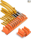 12 PCS Plier Organizer for Toolbox & Tool Drawer, Magnetic Plier Holders, Modular Tool box Organizers for Professional Mechanics, Technicians (Orange)
