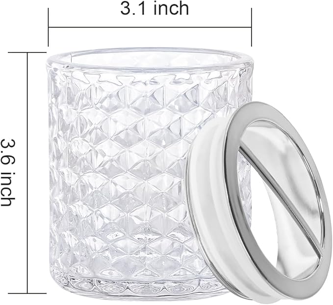 2pcs Toothbrush Holders for Bathrooms,Glass Toothbrush Holder and Bathroom Tumbler Set,Toothbrush and Toothpaste Holder with Divider,Bathroom Toothbrush Cup Holder (Clear and Silver)