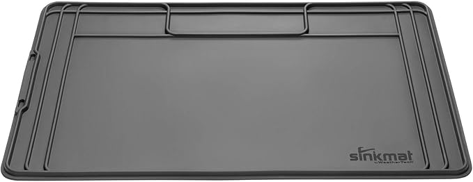 WeatherTech SinkMat – Waterproof Under Sink Liner Mat for Kitchen Bathroom – 34” x 22” Inches - Durable, Flexible Tray – Home undersink Organizer Must Haves, Black