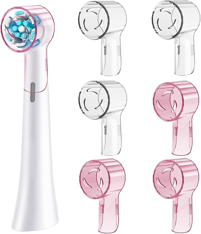 6 Pack Toothbrush Covers Compatible with Oral B iO Replacement Heads, Toothbrush Cover Caps Compatible with Oral B Pro1000 Electric Toothbrush Head，iO Toothbrush Head Cover for Travel & Home