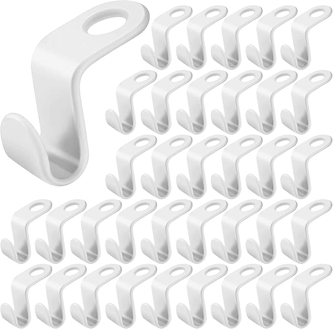 200 Pcs Clothes Hanger Connector Hooks,Heavy Duty Plastic Cascading Hanger Hooks Extender Clips,Wardrobe Clothing Hangers Connection Hooks for Organizer Closet Space Savers Hangers, White