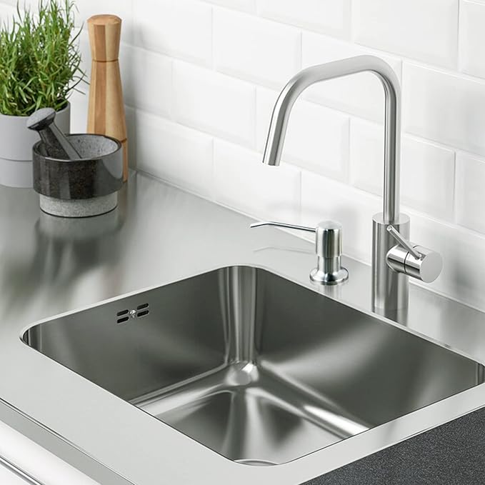 Soap Dispenser for Kitchen Sink(Brushed Nickel),Stainless Steel Countertop Dish Soap Dispenser Pump with 47 '' Extension Tube kit