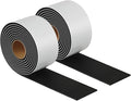 Felt Strips with Adhesive Backing – Furnigear Heavy Duty Cuttable Felt Tape Roll Furniture Pads for Chair Legs - Protecting Hardwood Floors, Chair Wall Protector (Black, 120 x 2 x 0.14 Inch)