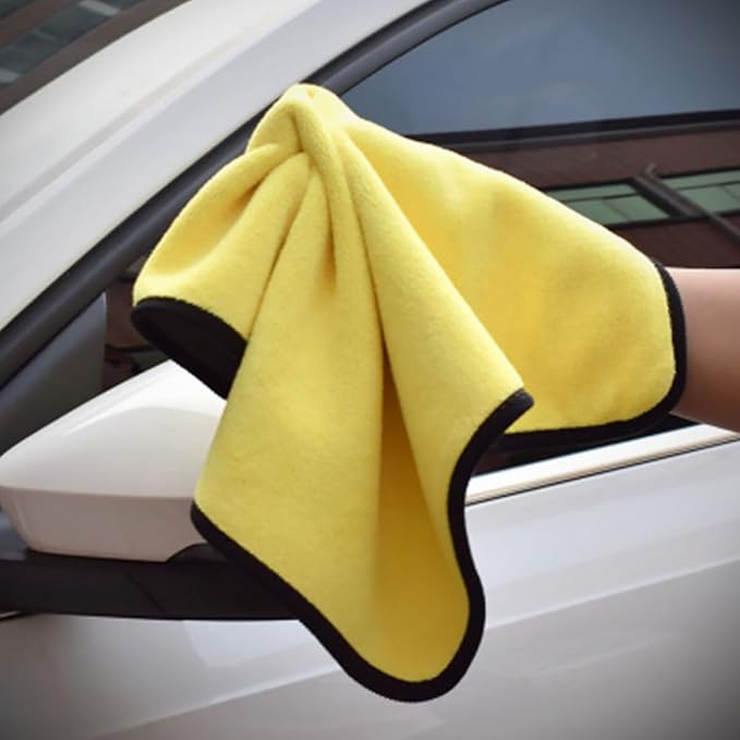 12pcs 40x30cm Super Absorbent Microfiber Car Washing Towels Double-Sided Thickened Cleaning Cloths for Vehicle Drying and Waxing
