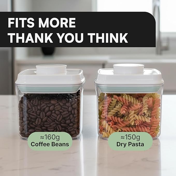 Bop Top | Airtight Meal Prep Containers with Lids | Food Storage Container Sets | Snack and Overnight Oats Fridge Organizer | Pantry and Kitchen Organization