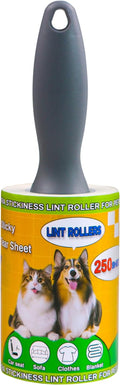 Sunroda Lint Roller Pet Hair Value Pack of 250 Sheets, Extra Sticky Lint Remover for Dog & Cat Fur, Clothes, Furniture, Couches Reusable Lint Remover for Fuzz, Fluff & Hair(White)