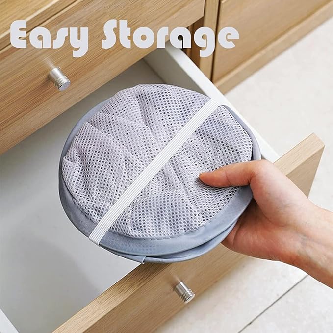 Mesh Collapsible Small Wall Laundry Baskets，Hanging Laundry Hamper，for Hotel, University Dormitory Use by HHSSALIN (2, CLASSIC)