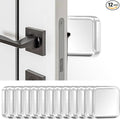 JULBEAR 12PCS Clear Door Stoppers for Wall, Wall Protectors from Door Knobs with Strong Back Self Adhesive,Quiet, Shock, Absorbent Silicone, Door Knob Wall Protector Door Handle Bumpers