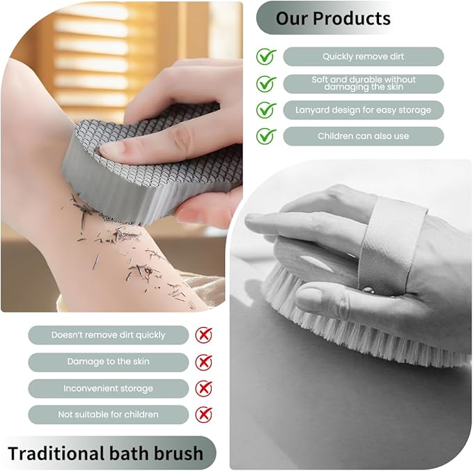 4PCS Magic Exfoliating Bath Sponge for Body, 3D Super Soft Exfoliate Body Scrubber, Reusable Handheld Shower Brush Remover Dead Skin for Adults Women Men Cleansing Skin No Silicone Net Sponge