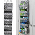 GORILLA GRIP Over The Door Organizer Storage, 5 Deep Hanging Shelves, Holds 50lbs, Closet Organizers Shelf for Bedroom, Shoes, Bathroom, Nursery, Dorm Essentials, 58x15 Inches, Quatrefoil