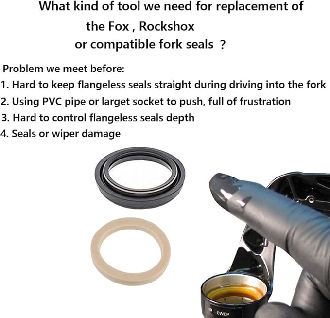 38mm Dust Seal Installation Tool Dust Wiper Guide Driver Compatible for Fox 38 Rockshox Domain Zeb Fork