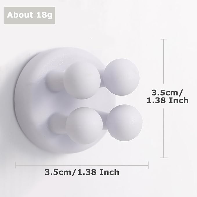 XoYoZo 4 pcs Silicone Toothbrush Holder Multi-Function Hook Waterproof self Adhesive Single Toothbrush Hook Plug Holder for Wall for Hanging Bathroom Kitchen Living Room Office